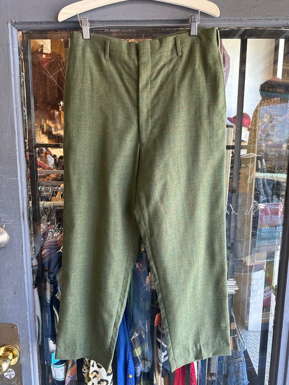 1960s Flat Plaid Pants