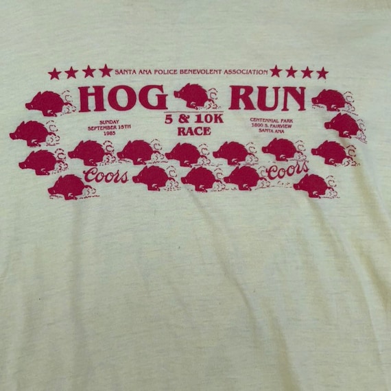 1985 Yellow Marathon T-Shirt - image 1