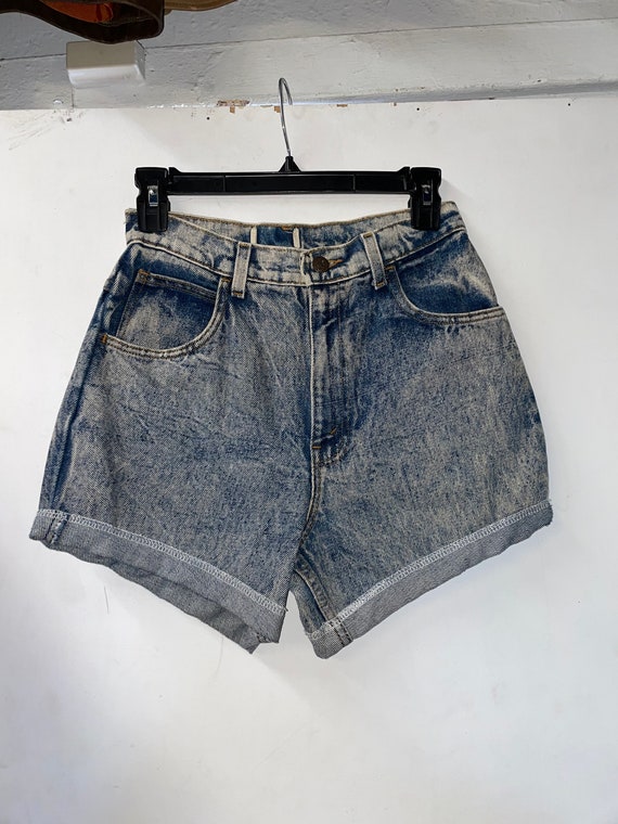 1980s Acid Wash High Waisted Shorts