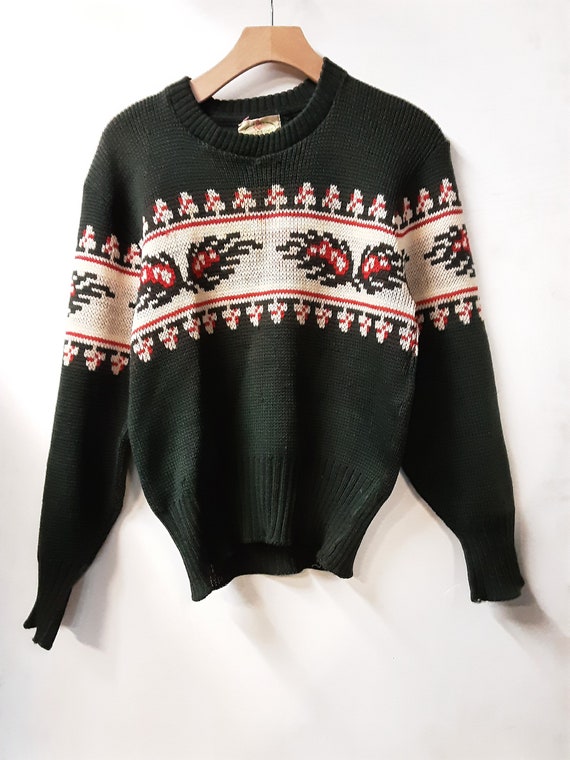 1950s Wool Ski Sweater - image 1