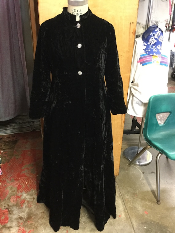 Beautiful Crushed Velvet Evening Coat Empire Waist