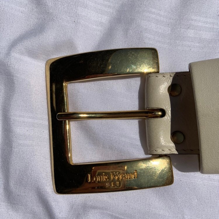 1980s Louis Féraud White and Gold Belt - Etsy display picture 3