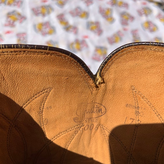 1950s  Dark Brown Leather Cowboy Boots - image 6