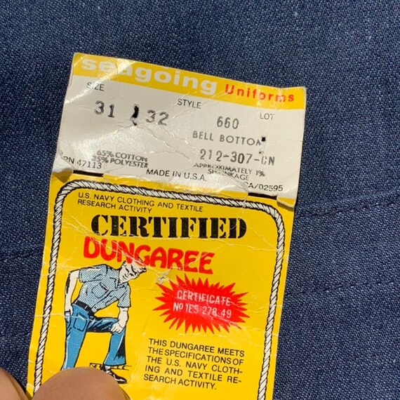 1970s (Unused!) Dungaree Deadstock Bell Bottoms - image 4