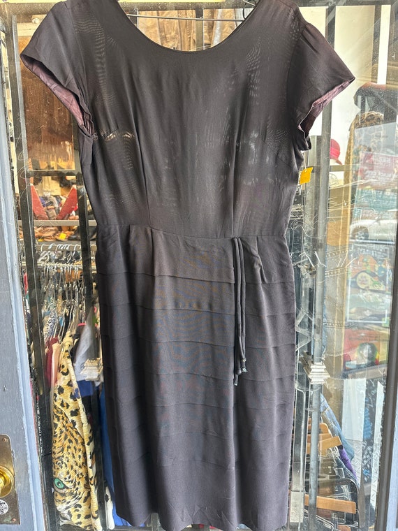 1950s Little Black Dress with Rhinestone Detail