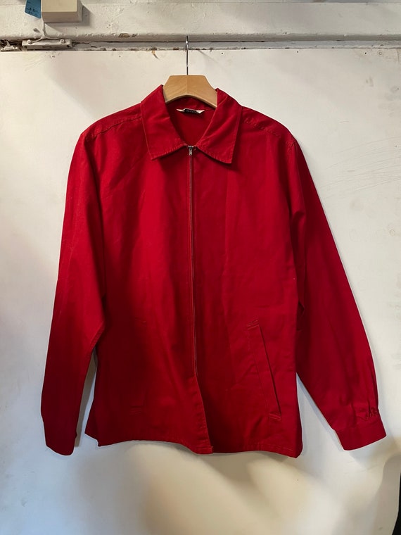1950 Red cotton Kerri Brooke ladies jacket - image 1