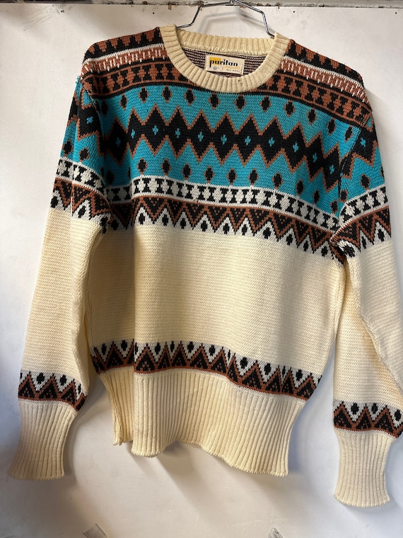1960s Puritan Sportswear All Wool Ski Sweater 40 - Etsy