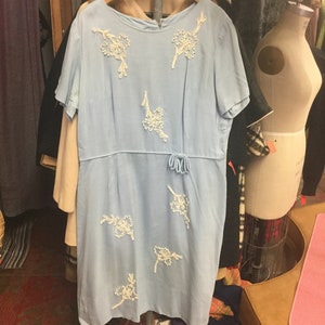 Baby Blue 1950 Kleid 38 Taille Plus Größe Vintage