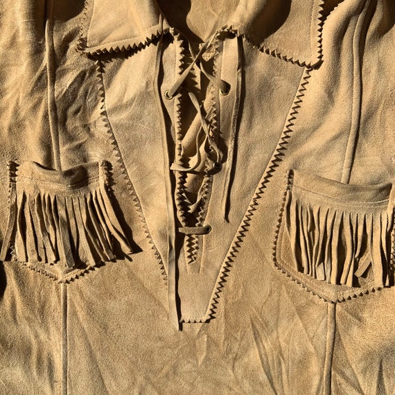 1950s Brown Suede Pull Over Jacket - image 3