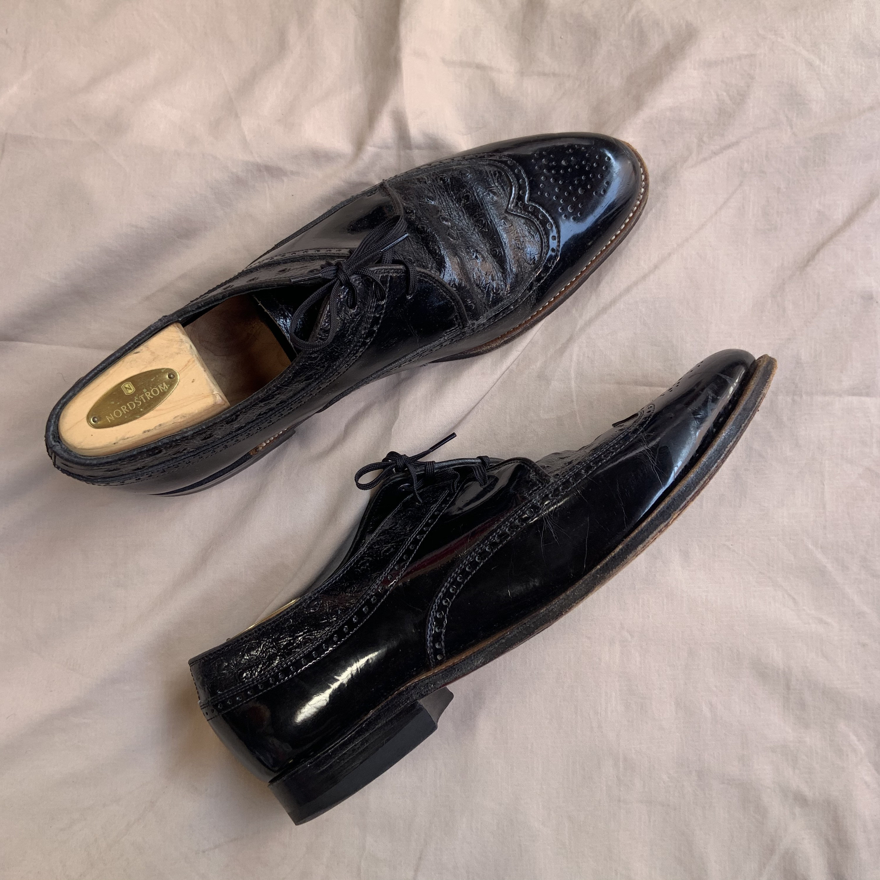 1980s Stacy Adams Black Paten Oxford Wingtip Shoes - Etsy 1980s Stacy Adams Black Paten Oxford Wingtip Shoes - Etsy