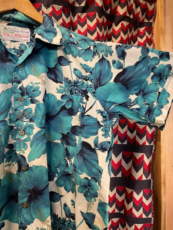 1950s “Duke of Hollywood” Tiki Hawaiian shirt - image 4