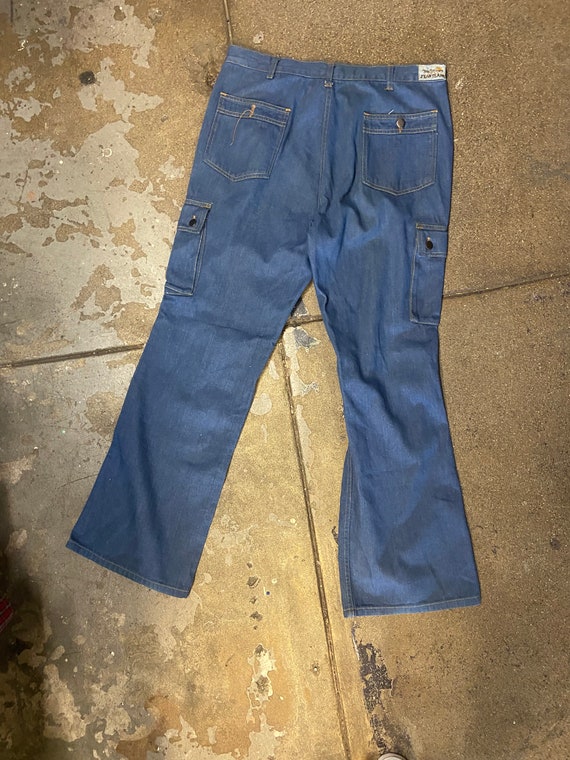 1970’s Jean Team Medium Wash Bellbottom Jeans Wit… - image 2