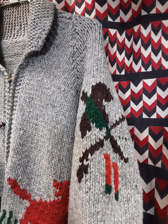 Cowichan Wool Hunting Sweater Zip Front - Etsy