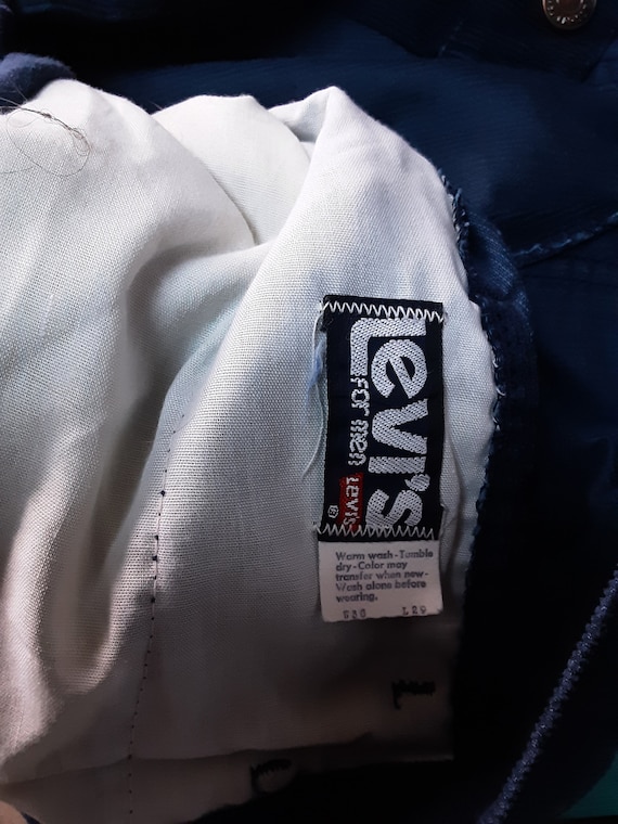 Blue Corduroy Levi Bell Bottoms View 5