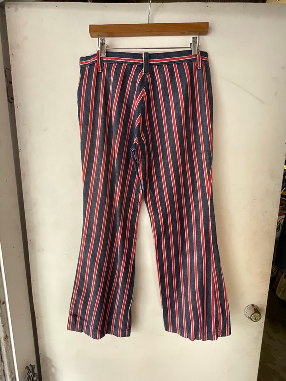 Mens 1960s/70s Red Striped Jeans - image 2