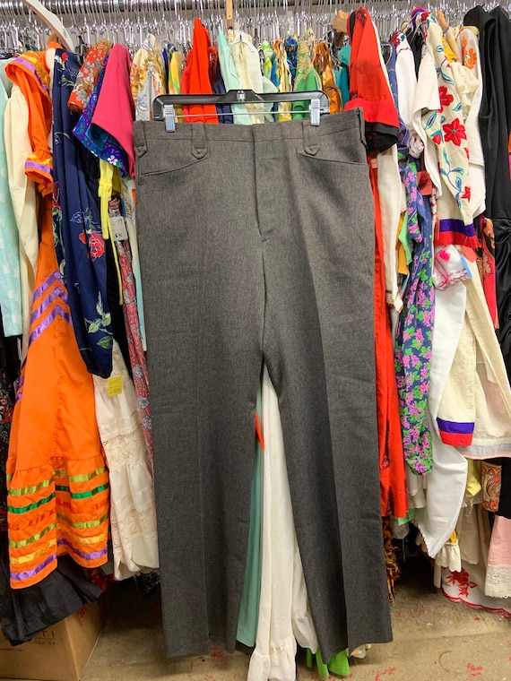 1970s DEADSTOCK Marled Brow/Heather Grey Western P