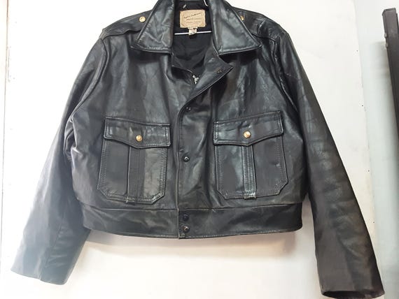 Leather Policeman Jacket Sサイズ Men's Police Leather Jacket