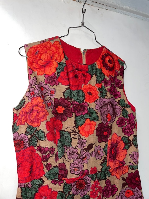 1950s Floral Print Dress - image 2