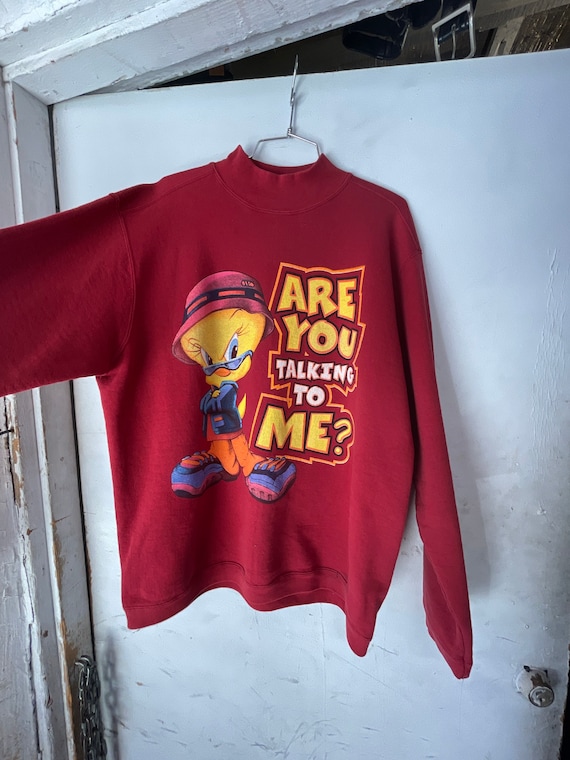 1990s Red Tweet Bird Crewneck