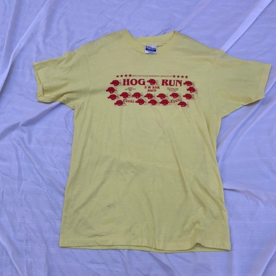 1985 Yellow Marathon T-Shirt - image 2