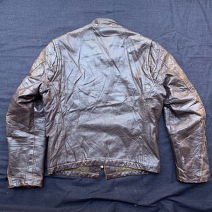 1950s Dark Brown Cafe Racer Leather Jacket image 2