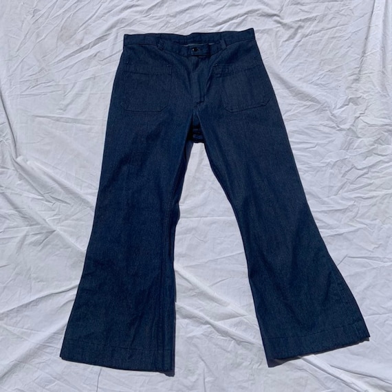 1970s Denim Bell Bottoms - image 1