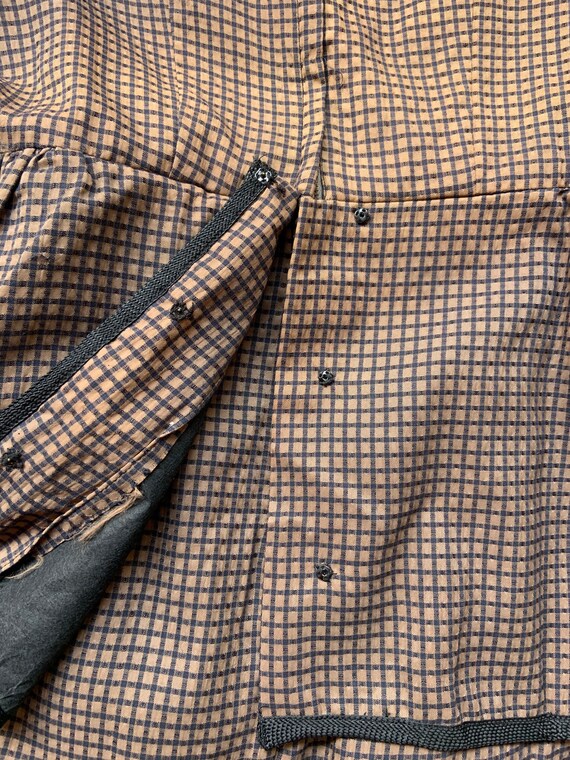 1950s Brown Textured Cotton Dress - image 4