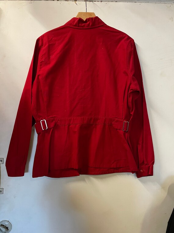 1950 Red cotton Kerri Brooke ladies jacket - image 5