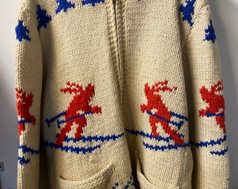 1960s Cowichan Hand Knit Sweater