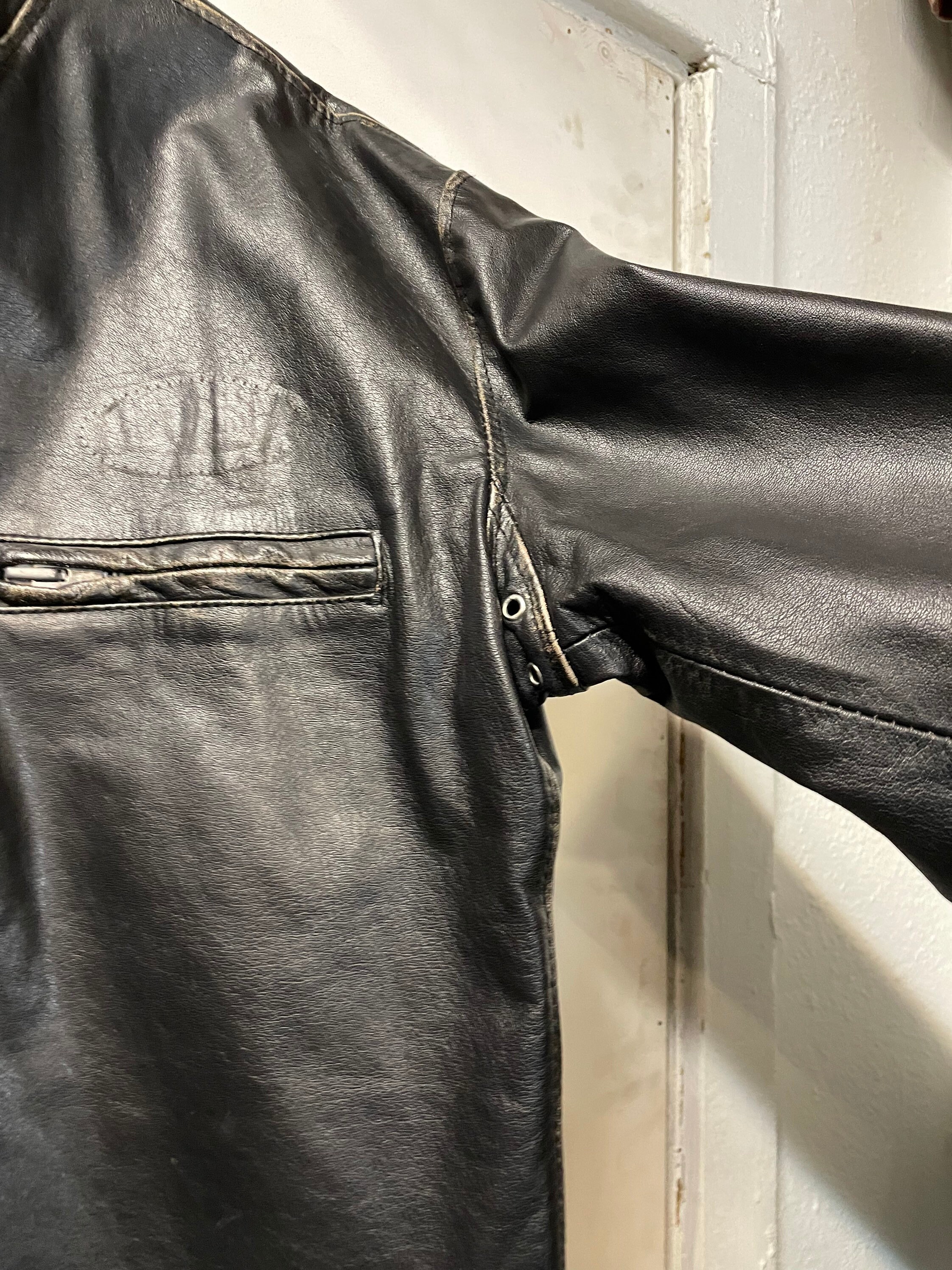 Mens Von Dutch Cafe Racer Leather Jacket - Etsy Mens Von Dutch Cafe Racer Leather Jacket - Etsy