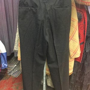 Mens 1950s Black Trouser Pants image 3