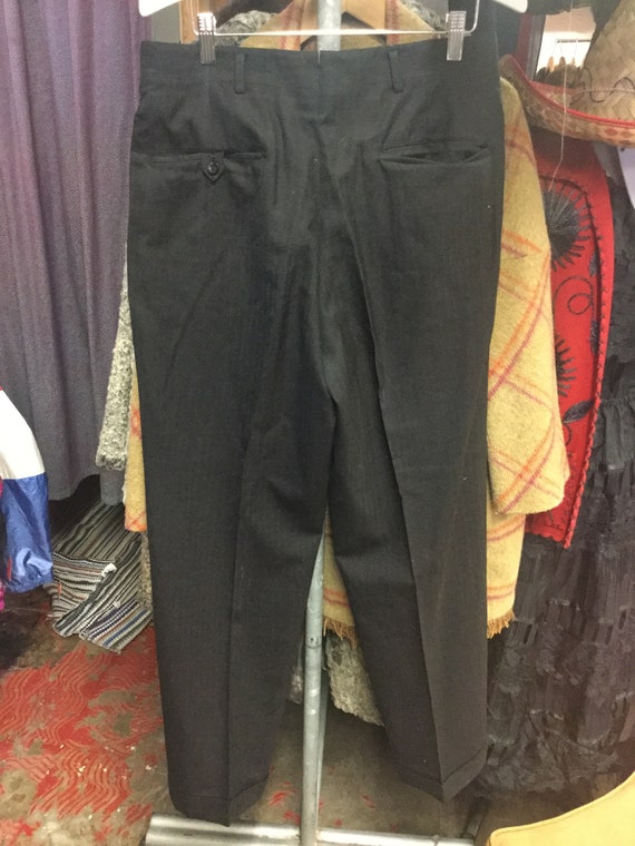 Men’s 1950’s Black Trouser Pants - image 3