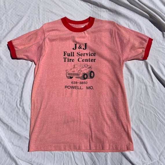 1980s Red and Pink Ringer Shirt - image 1