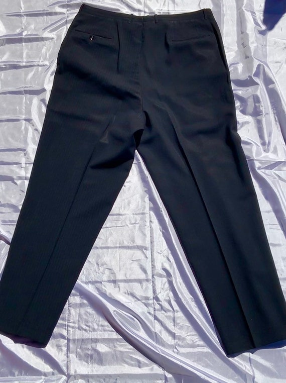1960 Black Flat Front Trouser - image 2
