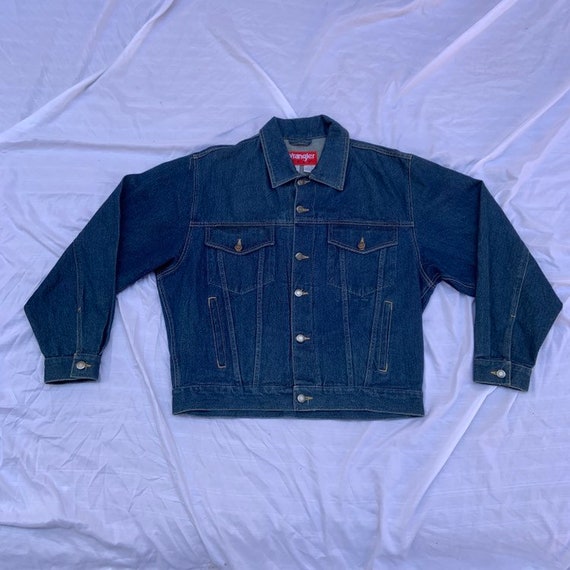 1980s Wrangler Denim Jacket with Deer Back Patch - image 1