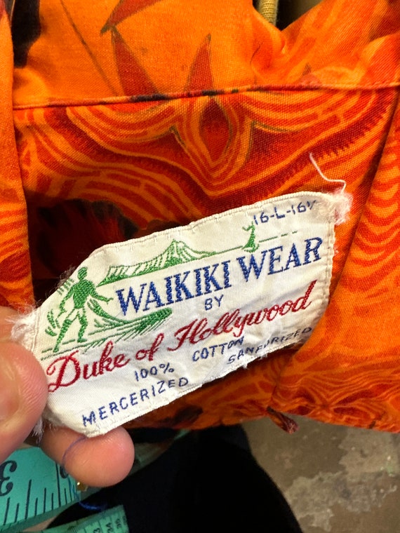 1950s Duke of Hollywood Hawaiian Hibiscus Pattern Shirt - Etsy