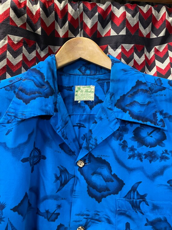 1950s Ui-Maikai Tiki Hawaiian Shirt - image 5