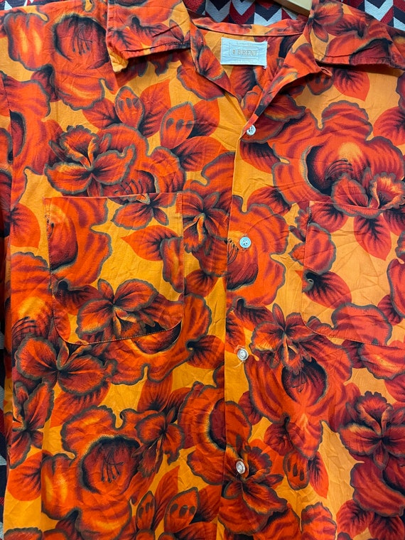 1960s Brent Tiki Hawaiian Shirt - image 3