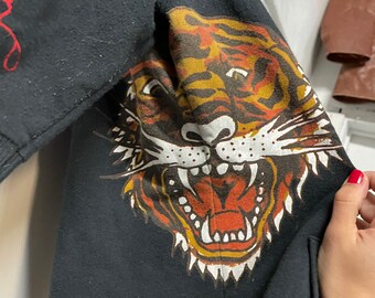 トップス made in USA Y2K ED HARDY beroa foodie Y2k Ed Hardy Short Sleeve Zip up Hoodie - Etsy