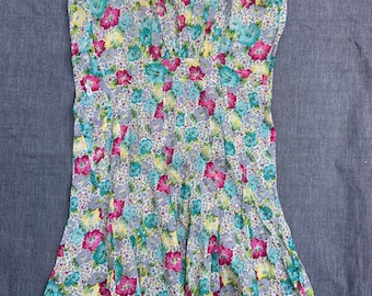 1930s Floral Sheer Dress