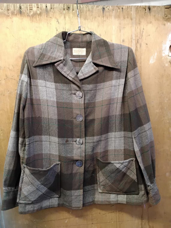 1940s/50s Pendleton wool patch pocket dagger coll… - image 1