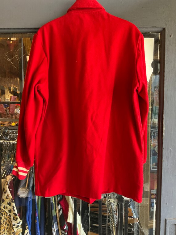 1980s Deerfoot 50s Style Bright Red Car Coat - image 2