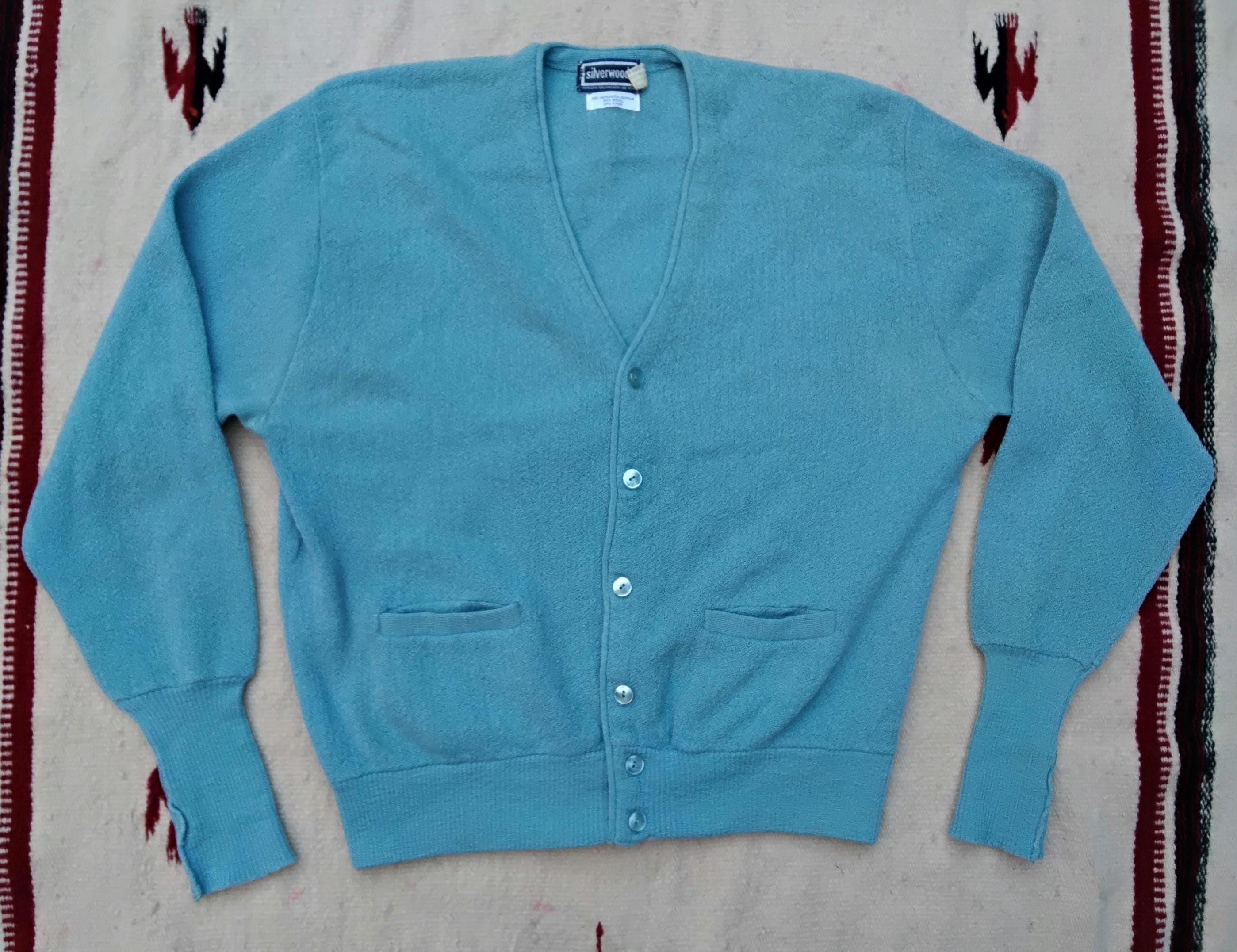 トップス vintage alpaca cardigan 60s 70s Vintage 60s / 70s Blue Alpaca and Wool Cardigan - Etsy