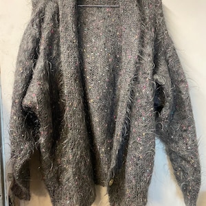 Década de 1980 Mohair Cardigan