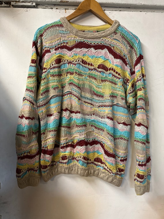 1980s Coogi Pastel Multicolor Sweater