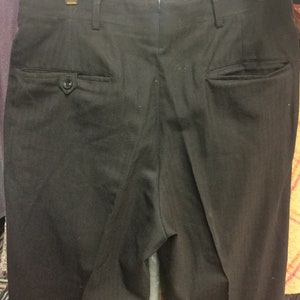 Mens 1950s Black Trouser Pants image 5