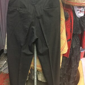 Mens 1950s Black Trouser Pants image 4