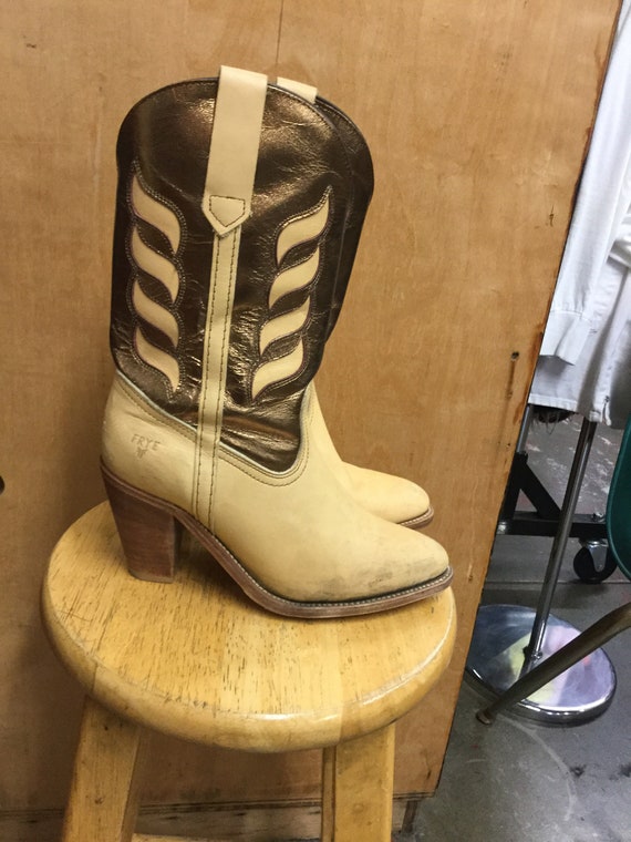 FRYE Women’s Bronze Cowboy Boots - image 2