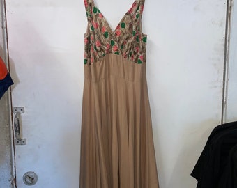 1940s Silk and Rayon Sundress