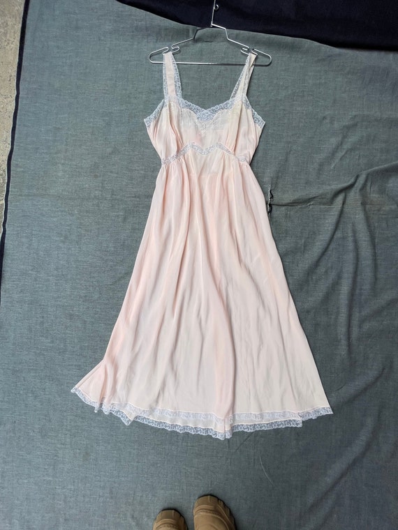1950s Baby Pink Slip Dress - image 1